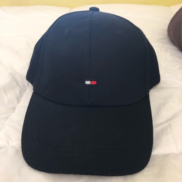 NEW Tommy Hilfiger Cotton Black Baseball Cap - Picture 1 of 3